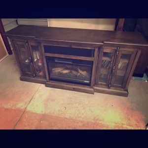 Electric fireplace entertainment center
